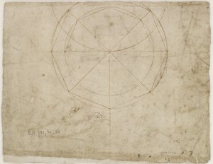 Verso: Gömb alakú geometriai kialakítás, WA1846.199 alkotó: Raffaello Sanzio Raphael